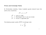 Prices and Exchange Rates In frictionless markets