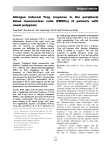 Allergen induced Treg response in the peripheral blood