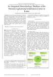 An Integrated Biotechnology Database of the National Agricultural