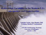 Hydropower Covariability in the western US