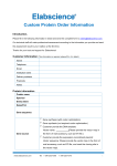 Custom Protein Order Information