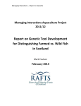 Managing Interactions – Report on Genetics