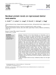 Residual protein levels on reprocessed dental instruments