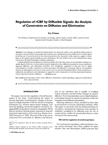 Regulation of rCBF by Diffusible Signals: An Analysis of Constraints