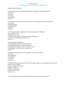 Nutrition for Life The Human Body: Are We Really What We Eat