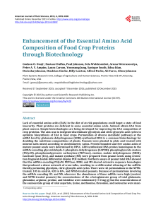 Enhancement of the Essential Amino Acid Composition of Food