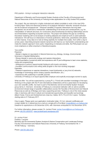 PhD position - timing in ecological interaction networks Department
