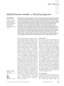 Inhaled human insulin: a clinical perspective