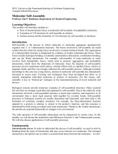Molecular Self-Assembly