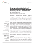Single gene-based distinction of individual microbial