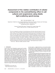 Assessment of the relative contribution of cellular components to the