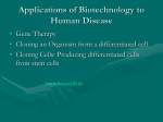 Applications of Biotechnology to Human Disease