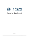 Faculty Handbook - La Sierra University