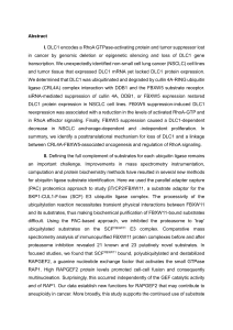 Abstract I. DLC1 encodes a RhoA GTPase