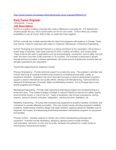DuPont Entry Level Engineering Positions 2015