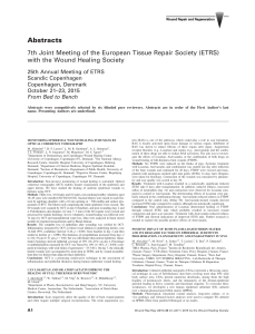 ETRS-WHS 2015 Abstracts Wound Repair Regen (PDF