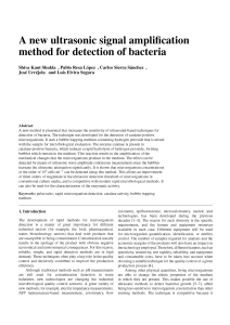 A new ultrasonic signal amplification method for detection of bacteria