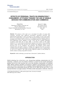 effects of personal traits on generation y consumers` attitudes