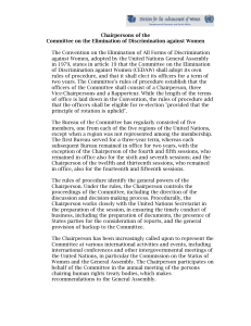 Chairpersons of the Committee on the Elimination of Discrimination