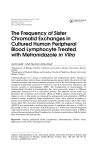 The Frequency of Sister Chromatid Exchanges in Cultured Human