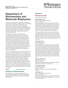 Department of Biochemistry and Molecular - 2016