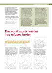 The world must shoulder Iraq refugee burden