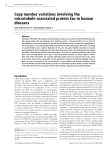 Copy number variations involving the microtubule