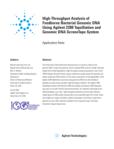 High-Throughput Analysis of Foodborne Bacterial Genomic DNA