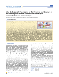 Alkyl Chain Length Dependence of the Dynamics and Structure in