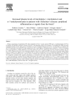 Increased plasma levels of interleukin-1, interleukin-6 and α