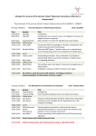 Schedule for Lectures of the Summer School “Molecular Interactions