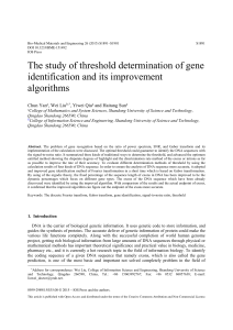 The study of threshold determination of gene identification and its