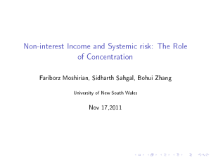 Non-interest Income and Systemic risk: The Role of Concentration