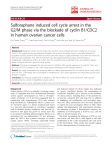 Sulforaphane induced cell cycle arrest in the G2/M phase via the