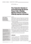 Flow Cytometric Detection of Immunophenotypically Normal Plasma