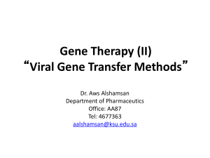 Gene Therapy (I)