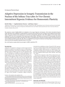 Adaptive Depression in Synaptic Transmission in the