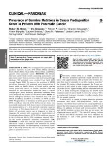 Prevalence of Germline Mutations in Cancer