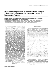 High-level expression of recombinant dengue