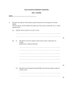 YEAR 12 BIOLOGY WORKSHEET QUESTIONS TOPIC: ENZYMES