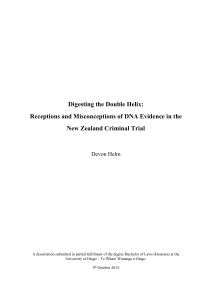 Receptions and Misconceptions of DNA Evidence in the New
