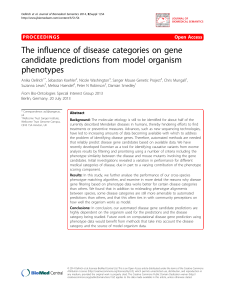 The influence of disease categories on gene candidate predictions