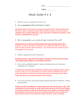Study Guide # 1