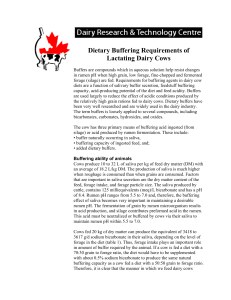 Dietary Buffering Requirements of Lactating Dairy Cows
