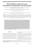 DNA methylation analysis of murine hematopoietic side population