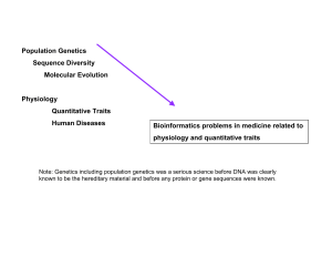 Population Genetics Sequence Diversity Molecular Evolution