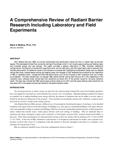 A Comprehensive Review of Radiant Barrier