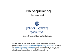 DNA Sequencing - Department of Computer Science