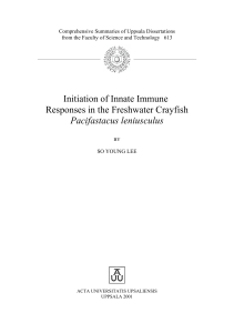 Initiation of Innate Immune Responses in the