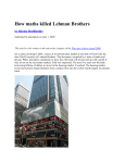 How maths killed Lehman Brothers